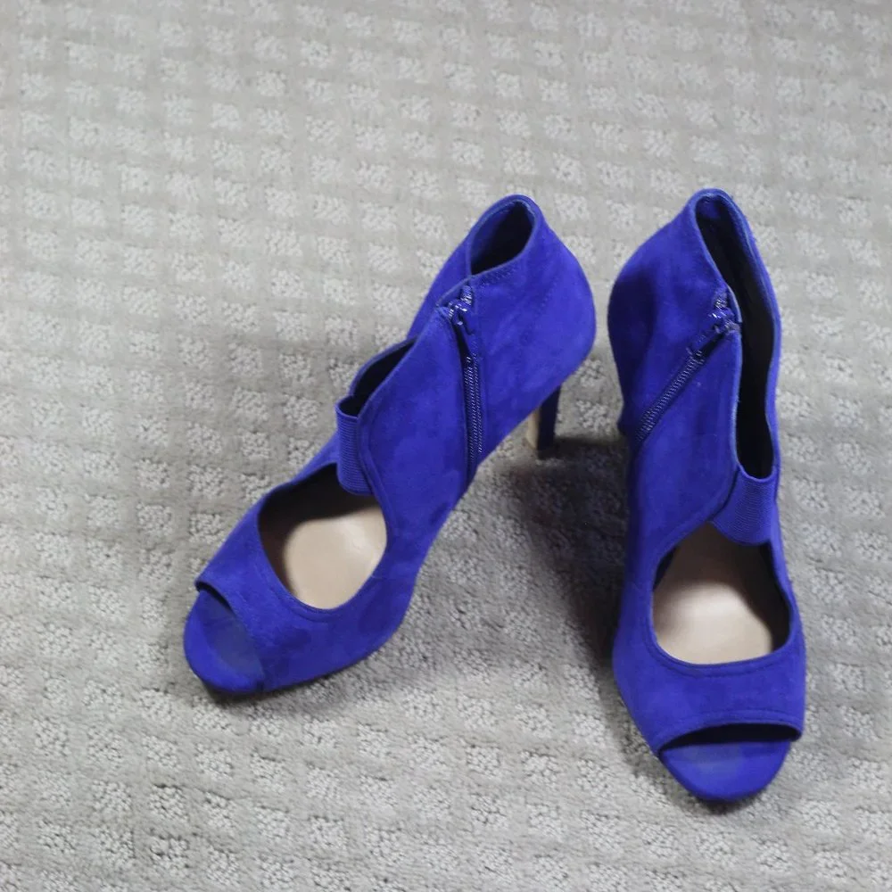Gianni Bini Size 7.5 Electric Blue Peep Toe 4